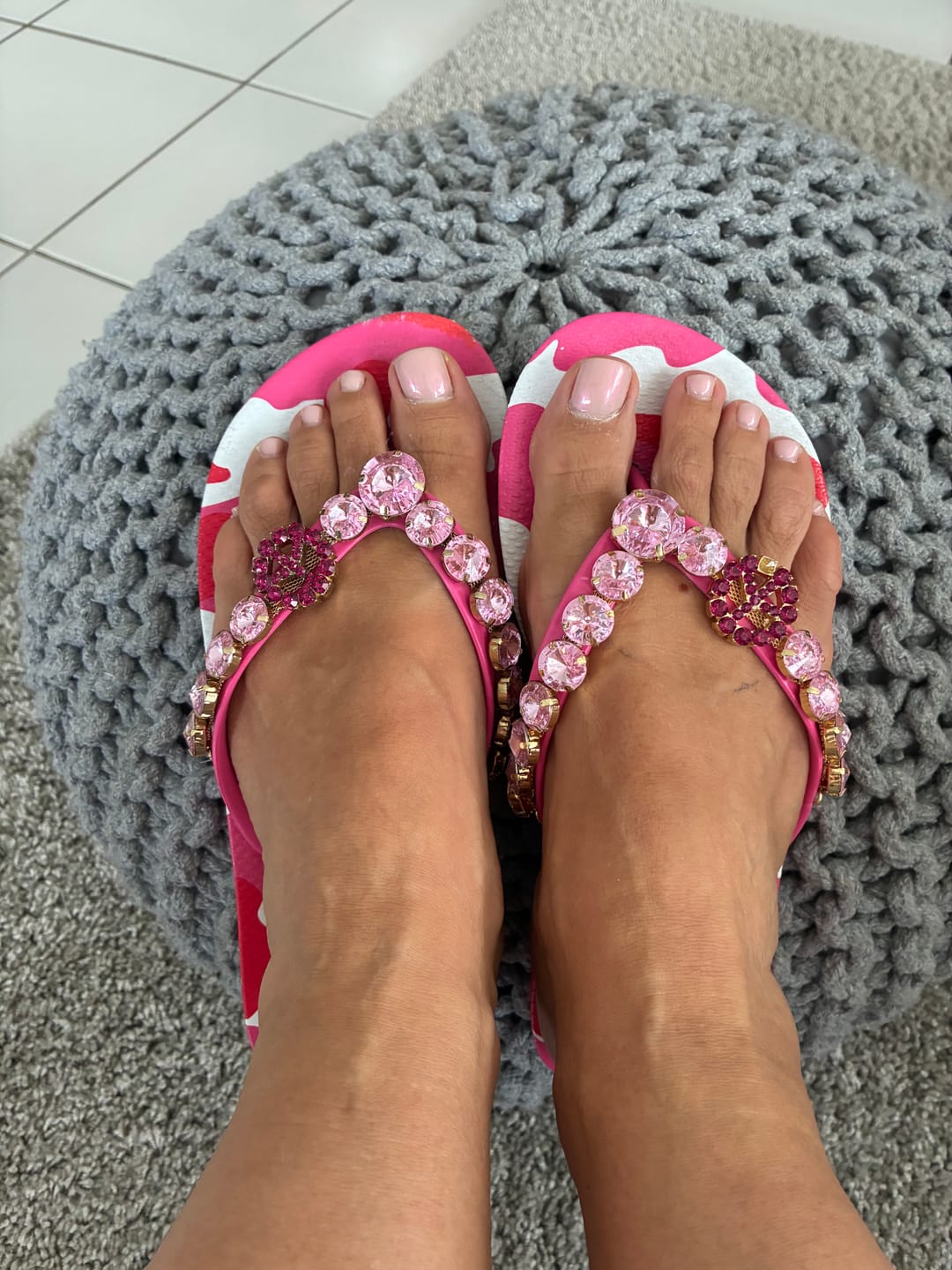 Customer photo review of Flip-Flop / Camouflage Pink - PEACE / B Ware / Fehlproduktion / Sonderpreis / ohne Tasche