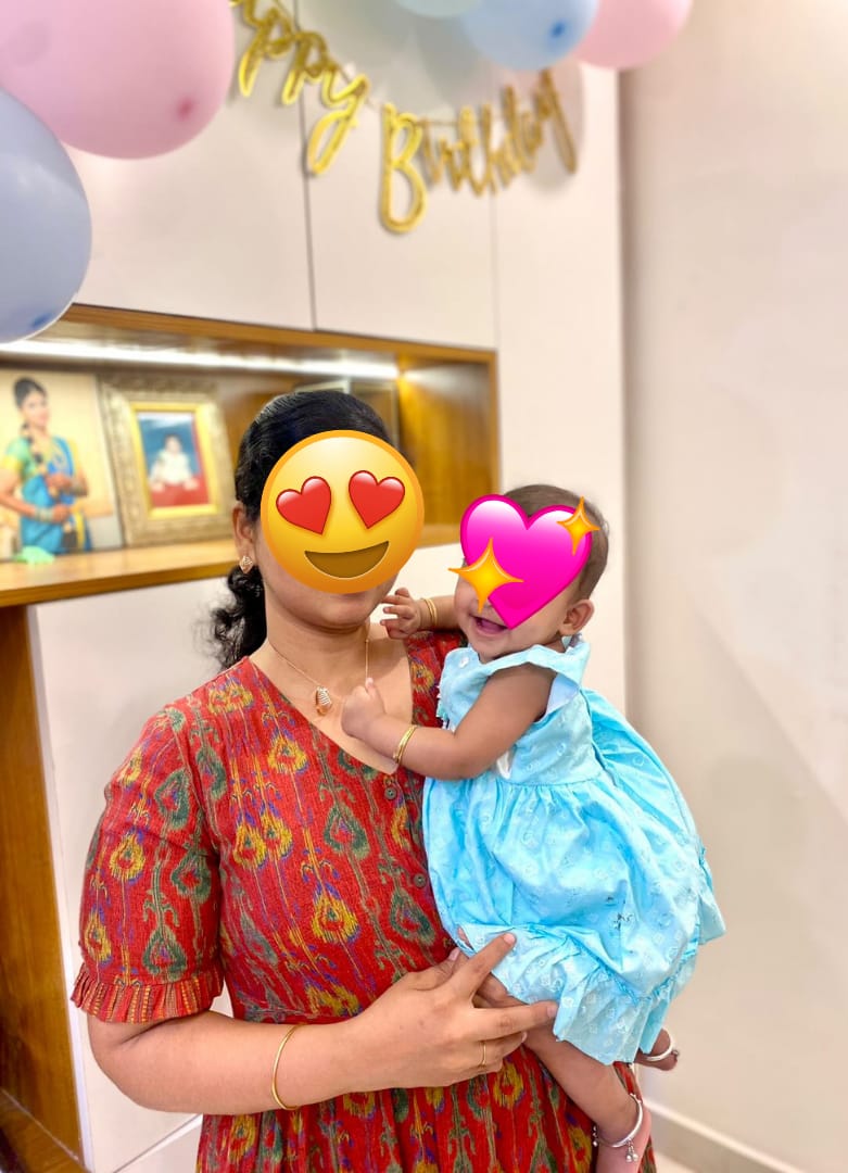 Customer photo review of Dark Chocolate Maternity Feeding Dress