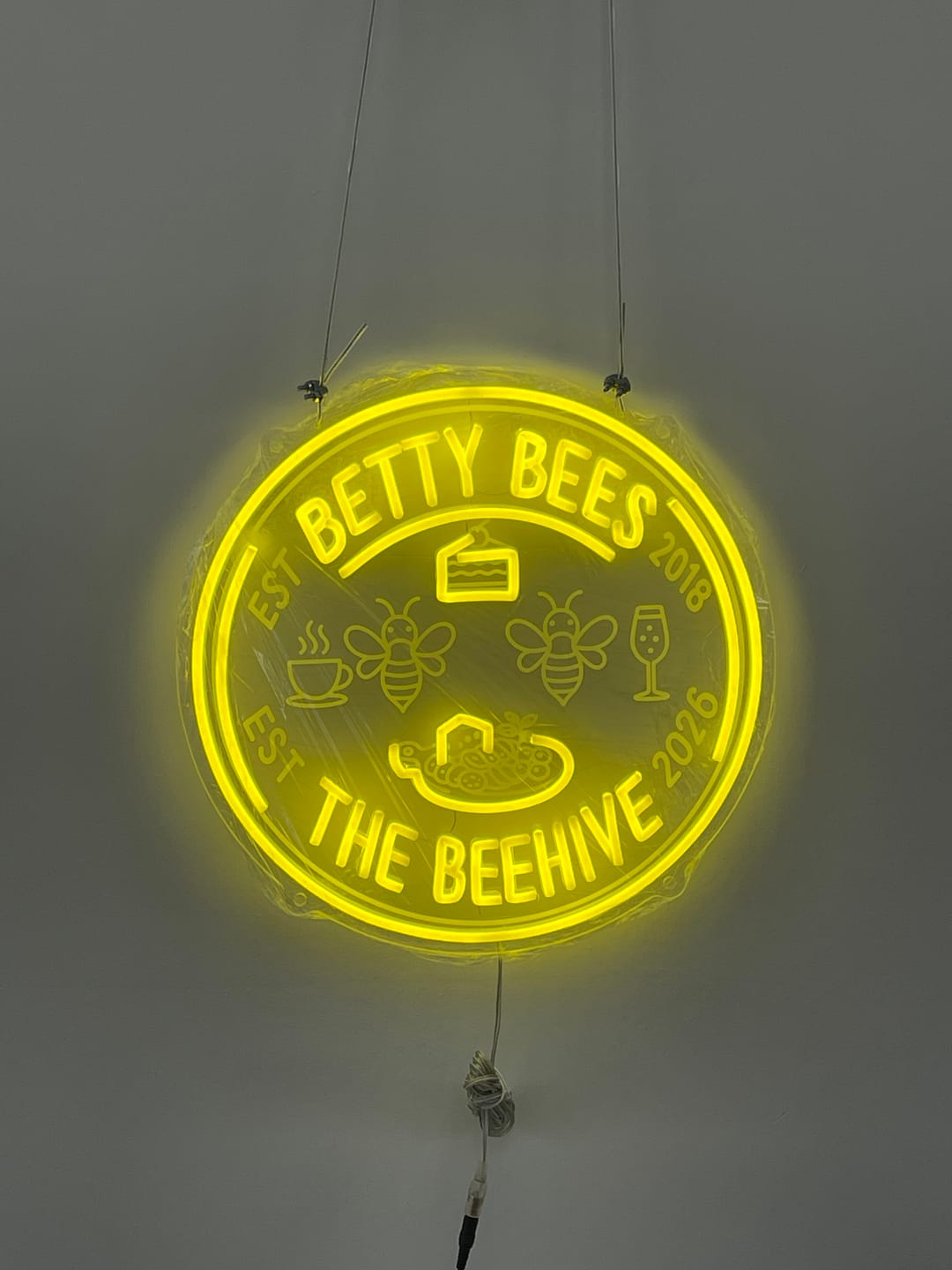 Customer photo review of BETTY BEES | LED NEON SIGN