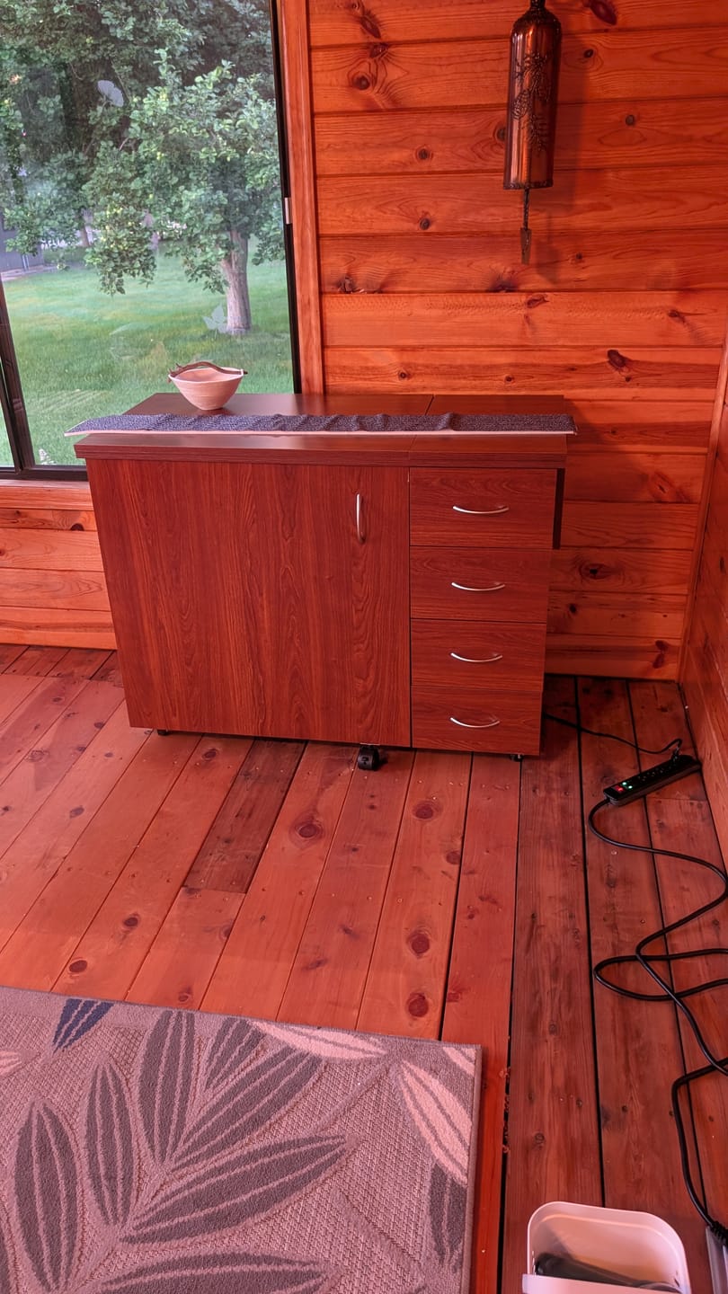 Customer photo review of Harriet Sewing Cabinet (2 Colors Available)