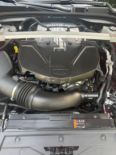 Customer photo review of 2022-Up Cadillac CT5-V Blackwing DRY Carbon Fiber Replacement Front Engine Cover