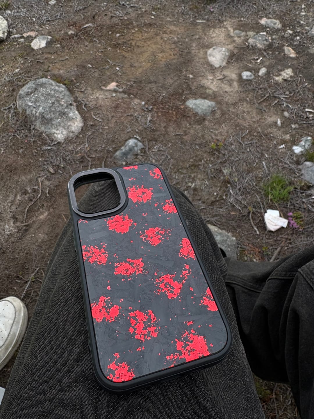 Customer photo review of Forged Carbon Case Red