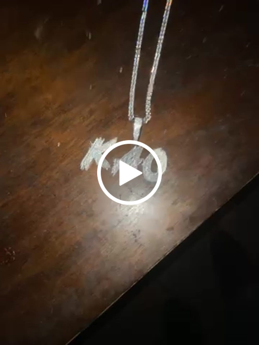 Customer video review of Iced Out Marker Script Custom Letter Name Pendant