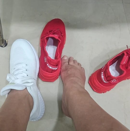 Customer photo review of Bella | Comfortable Orthopaedic Trainers