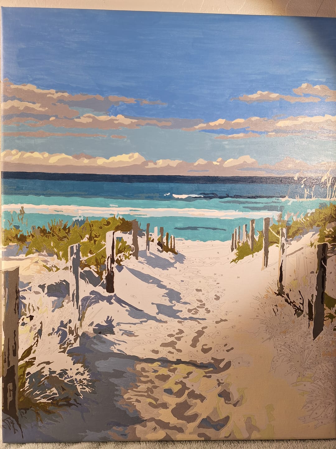 Customer photo review of Beach Path | Paint by Number