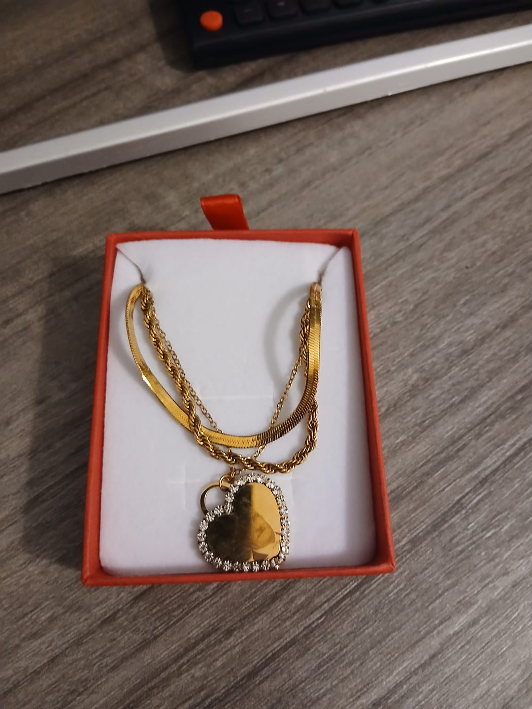 Customer photo review of Collana Cuore Foto Incisa Memory