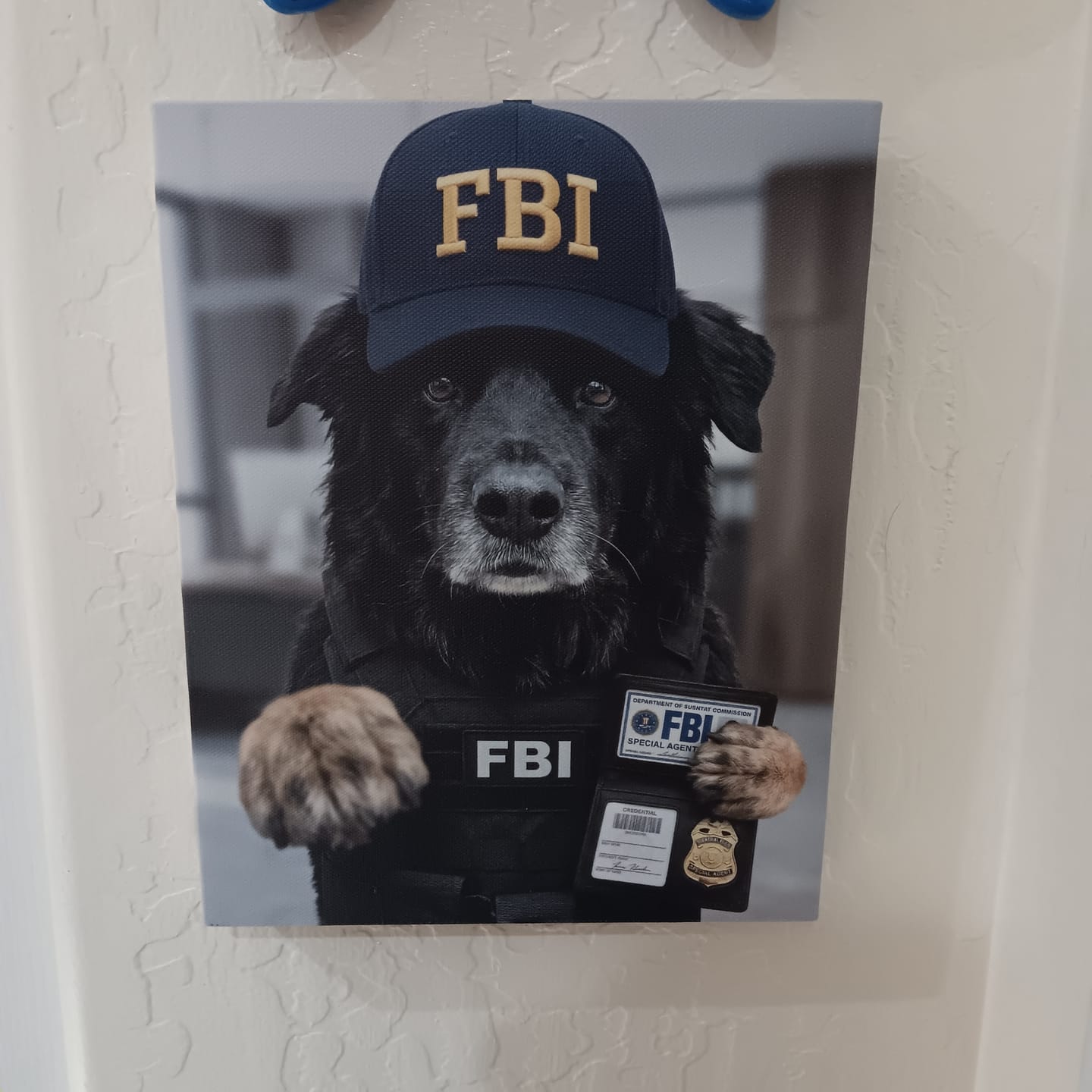 Customer photo review of Artzuzu Custom Portrait For Pets - The FBI