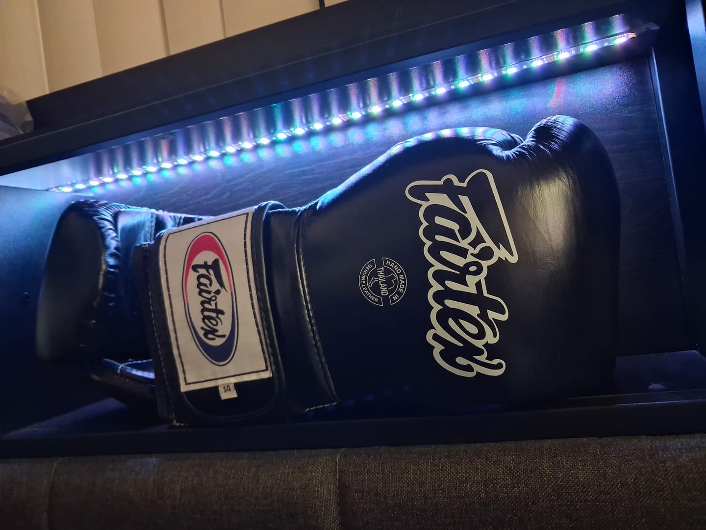 Customer photo review of Fairtex BGV9 Black Mexican Style Boxing Gloves
