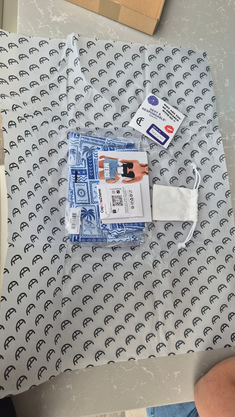 Customer photo review of L’INCROYABLE TANGA SWIM – BLEU