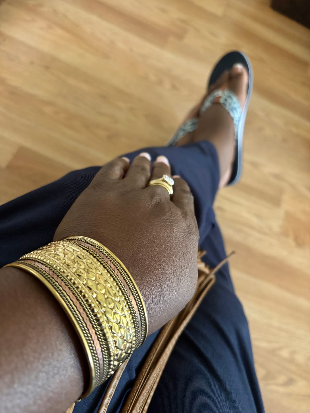 Customer photo review of Variety of Brass Cuffs / Bangles