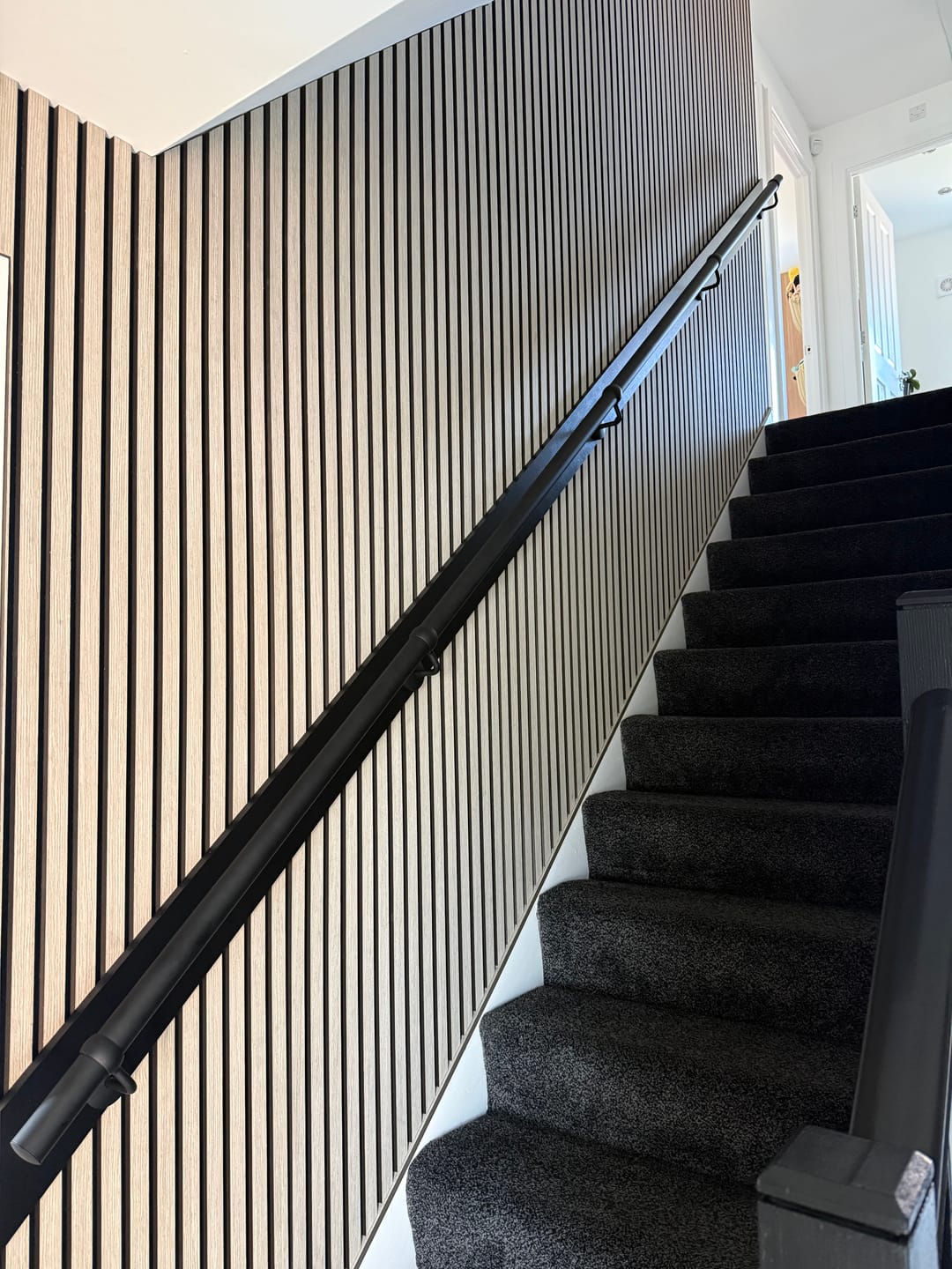 Customer photo review of SlatWall Acoustic Grey Oak Slatted Wall Panel