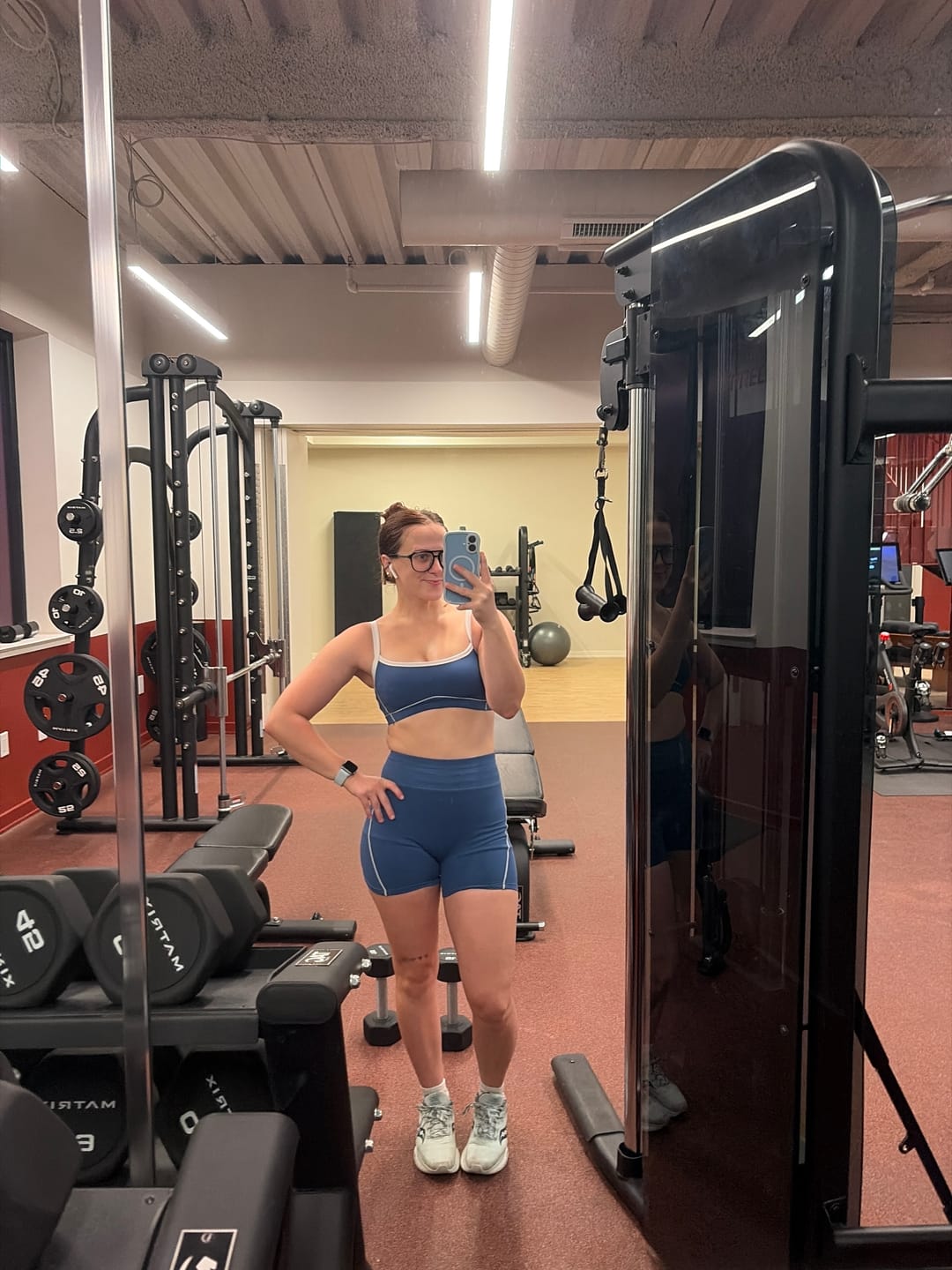 Customer photo review of Contrast Sports Bra | Cobalt Blue
