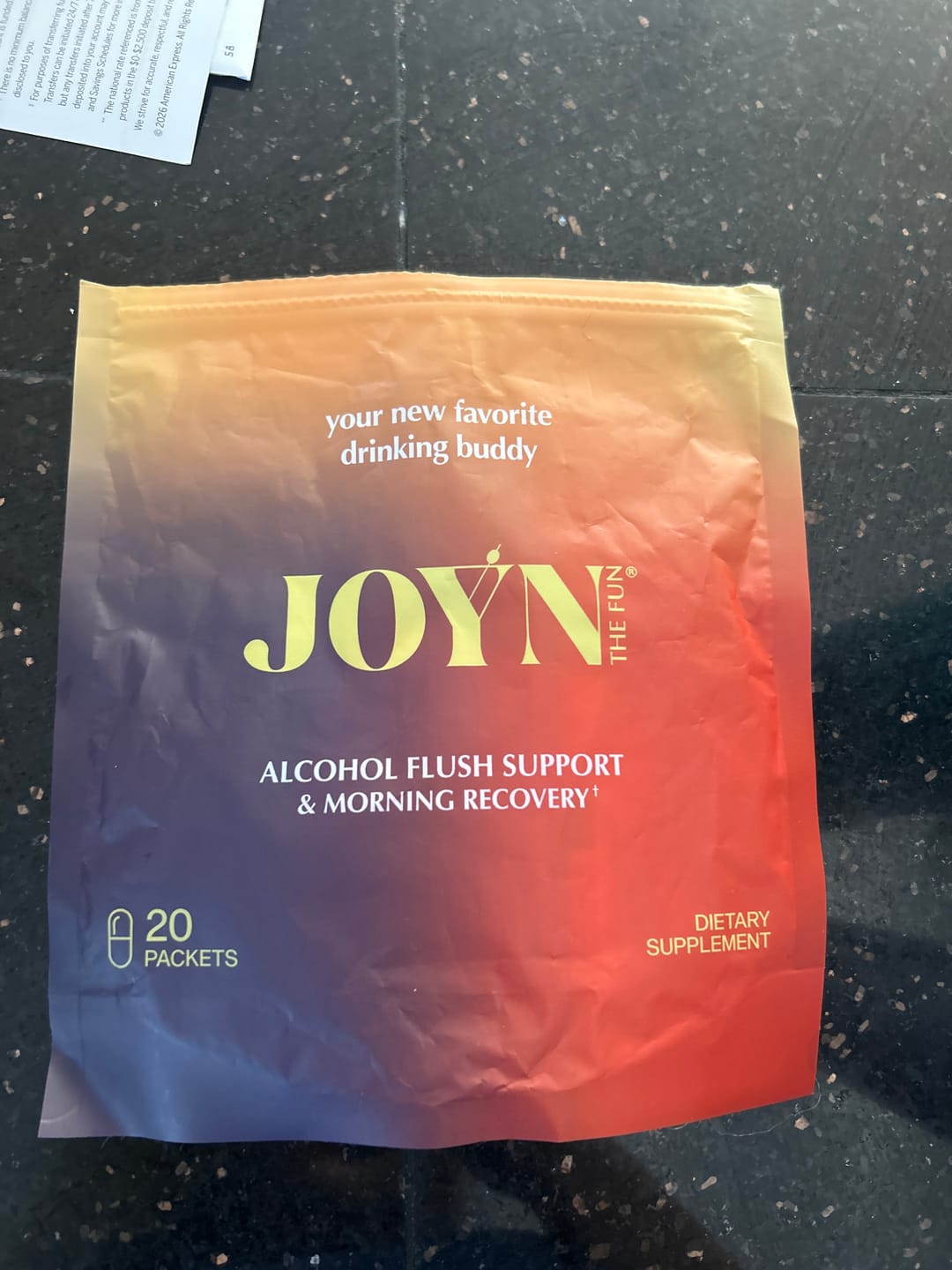 Customer photo review of Alcohol Flush and Hangover Reducer Capsules