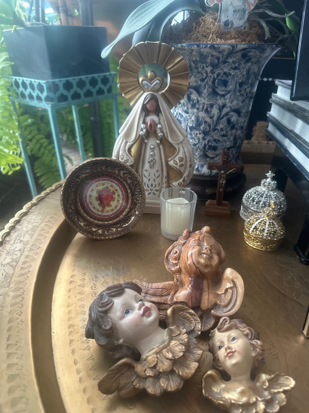 Customer photo review of New! Sacred Heart – Saint Margaret Mary Alacoque’s – Framed 4.25x4.25"
