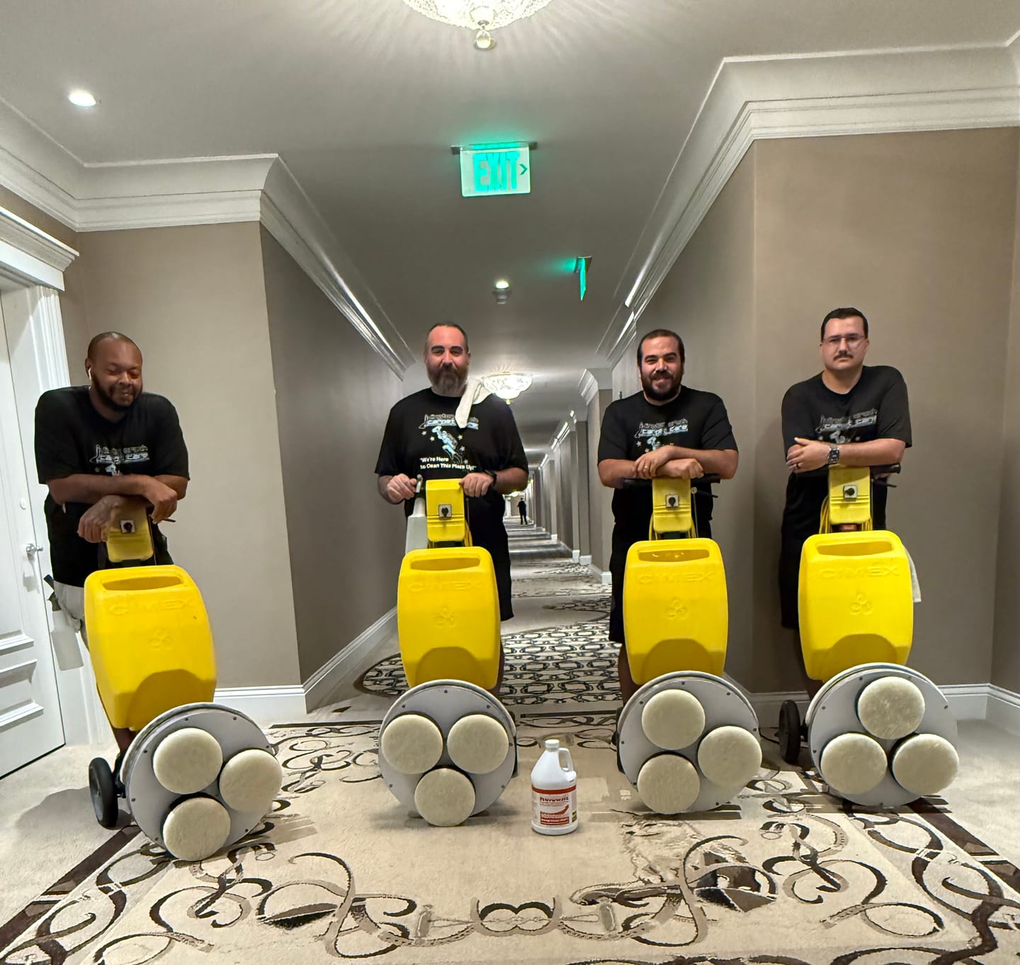 Customer photo review of FiberPlus Carpet Cleaning Pads 8 inch (case of 15) Commercial Carpet Cleaning Supplies (for 19" Cimex)