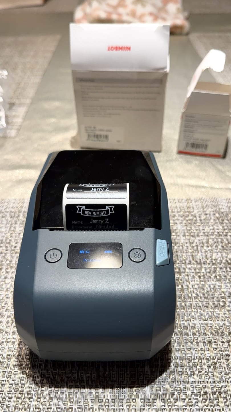 Customer photo review of NIIMBOT Compatible M2 Labeling Ribbon, Replacement Refill Tapes