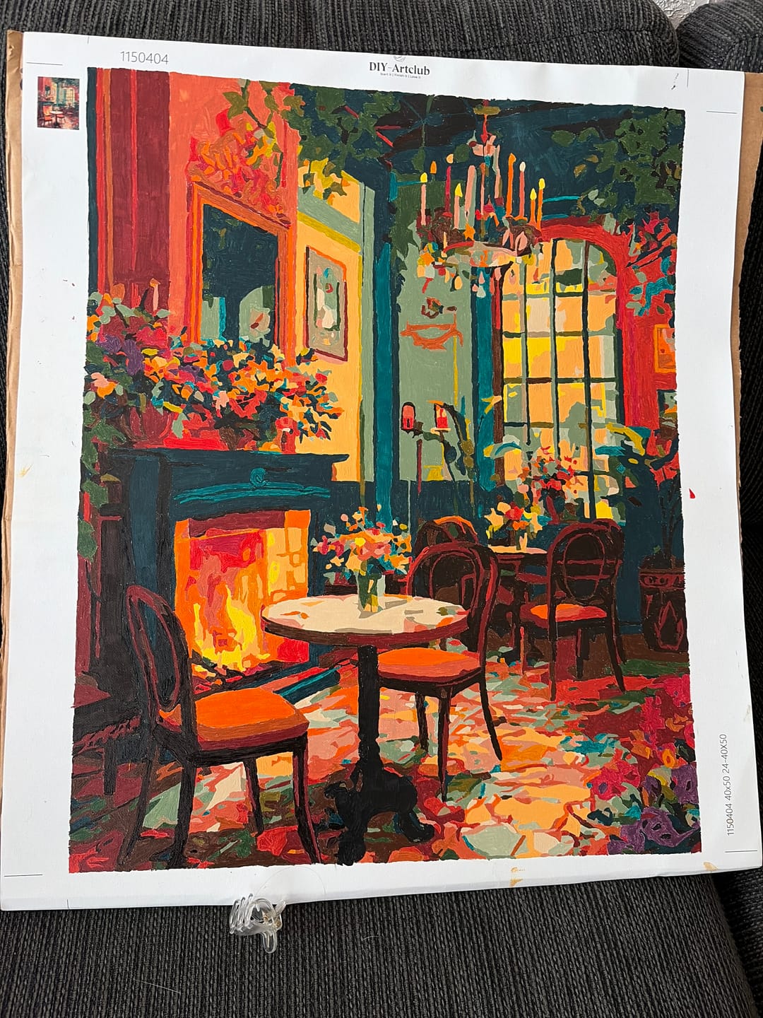 Customer photo review of Art Deco salon | Paint by Number