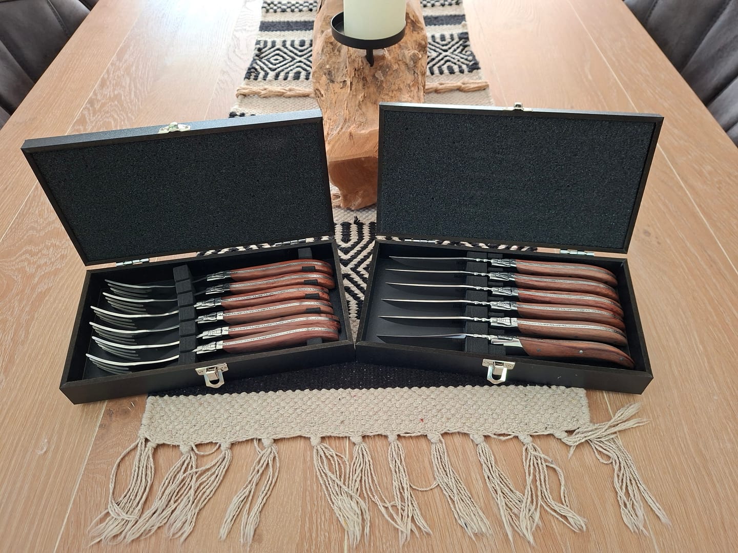 Customer photo review of Blackwell Steakvorken Laguiole - Rozenhout - 6 Stuks