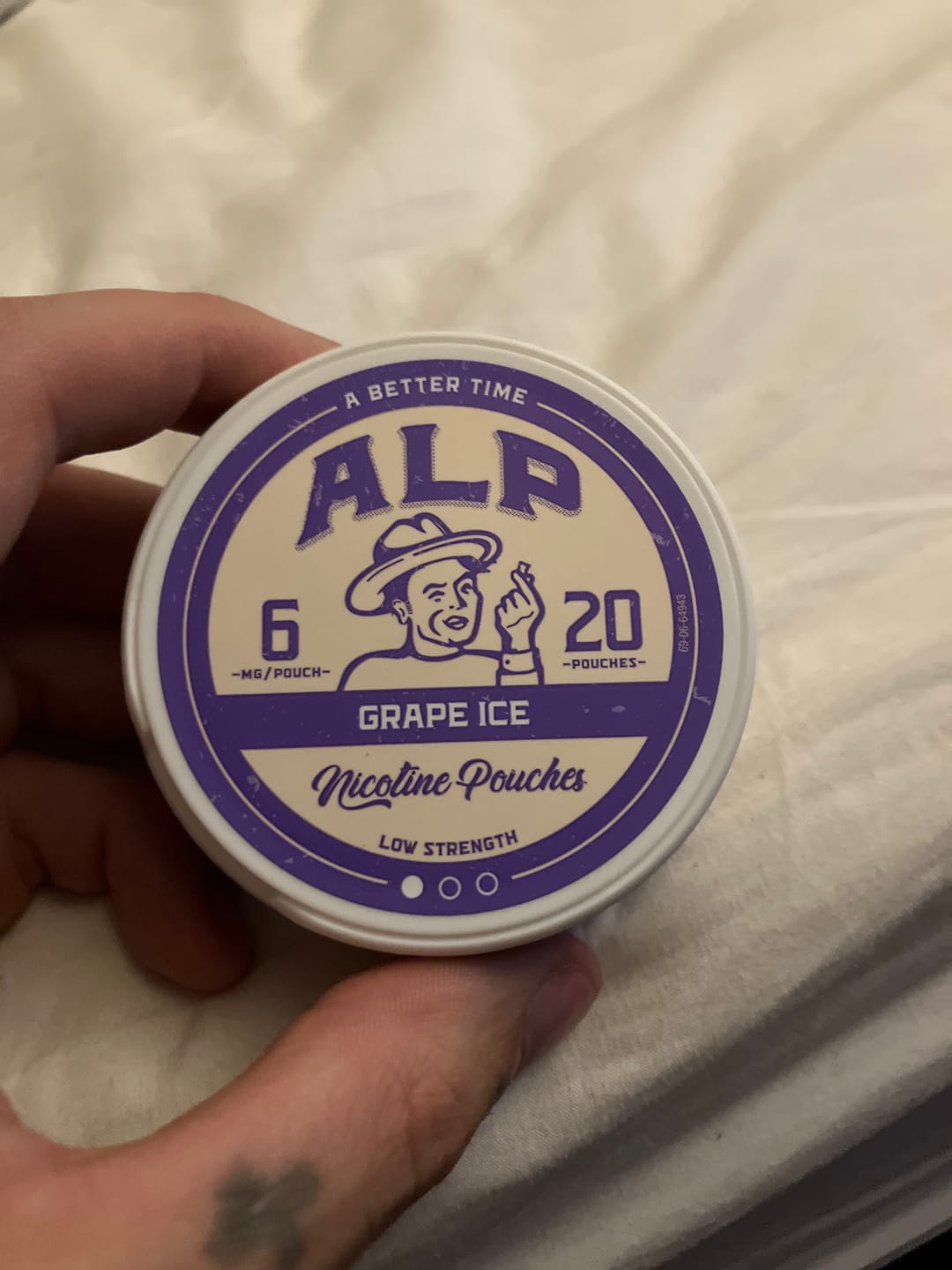 Customer photo review of Grape Ice Nicotine Pouches