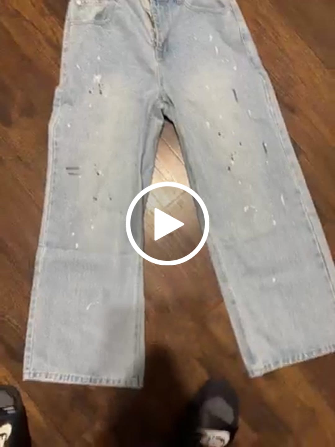 Customer video review of Paint Splatter Denim