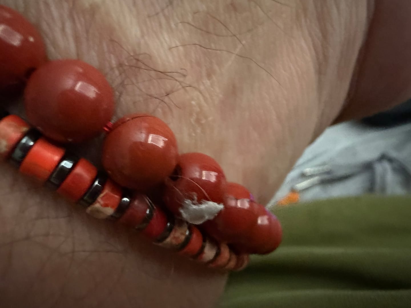 Customer photo review of Olivenorma Bohemian Natural Emperor Stone Beaded Bracelet