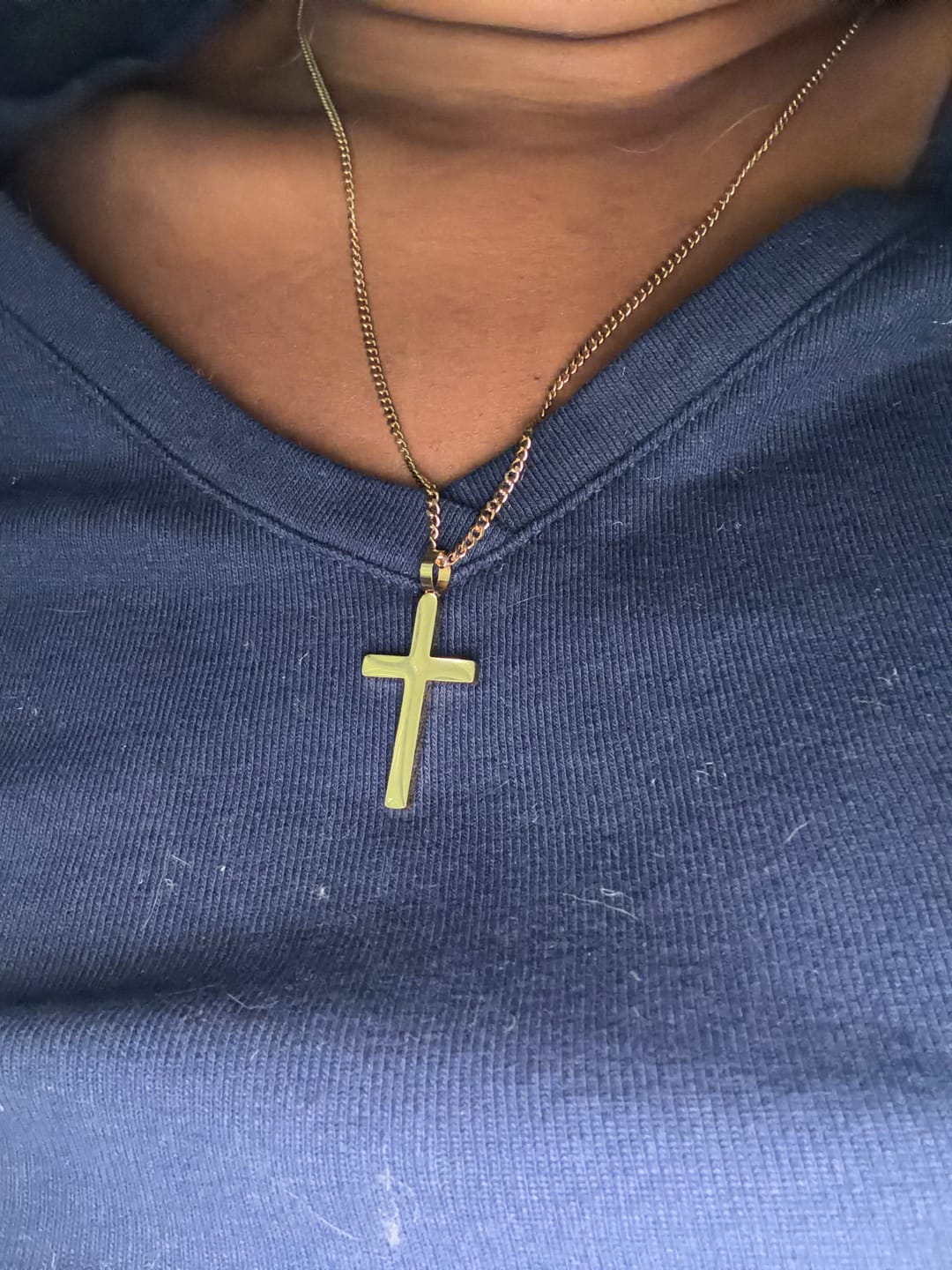 Customer photo review of Classic Cross & Curb Chain