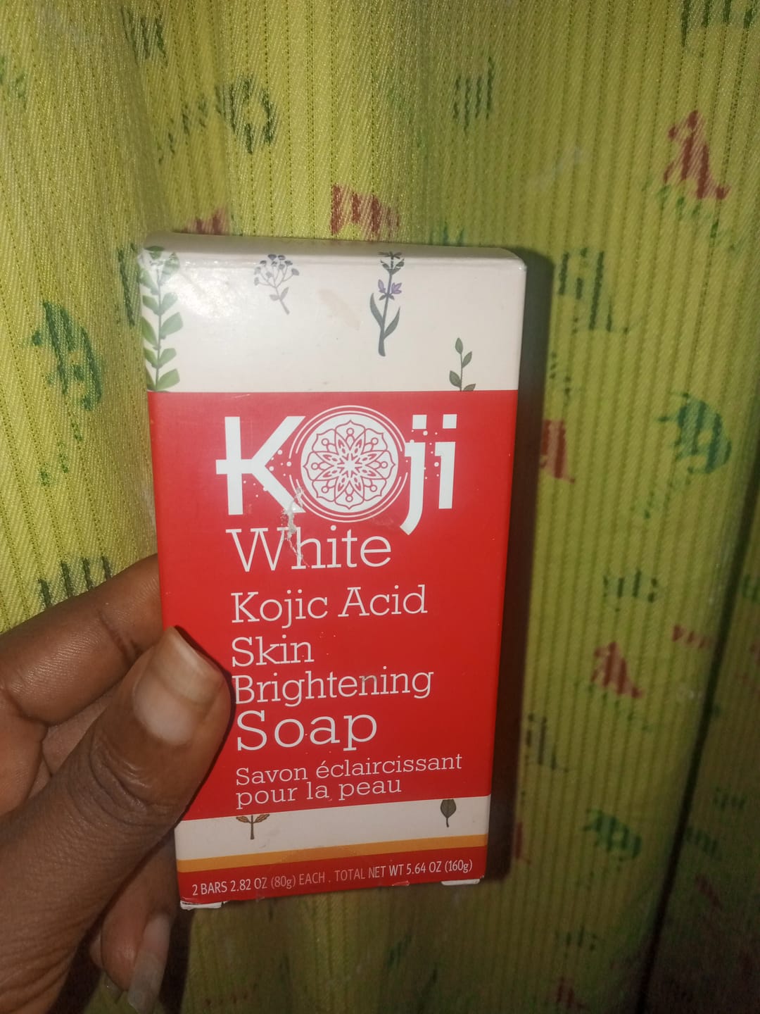 Customer photo review of Pure Kojic Acid Skin Brightening Soap (2 Bars)