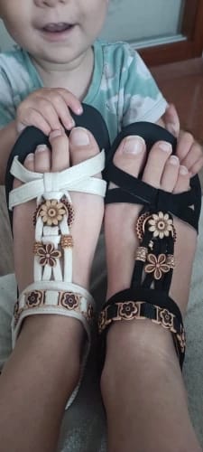 Customer photo review of Women’s Lightweight Round-Toe Flat Sandals – Breathable Summer Style