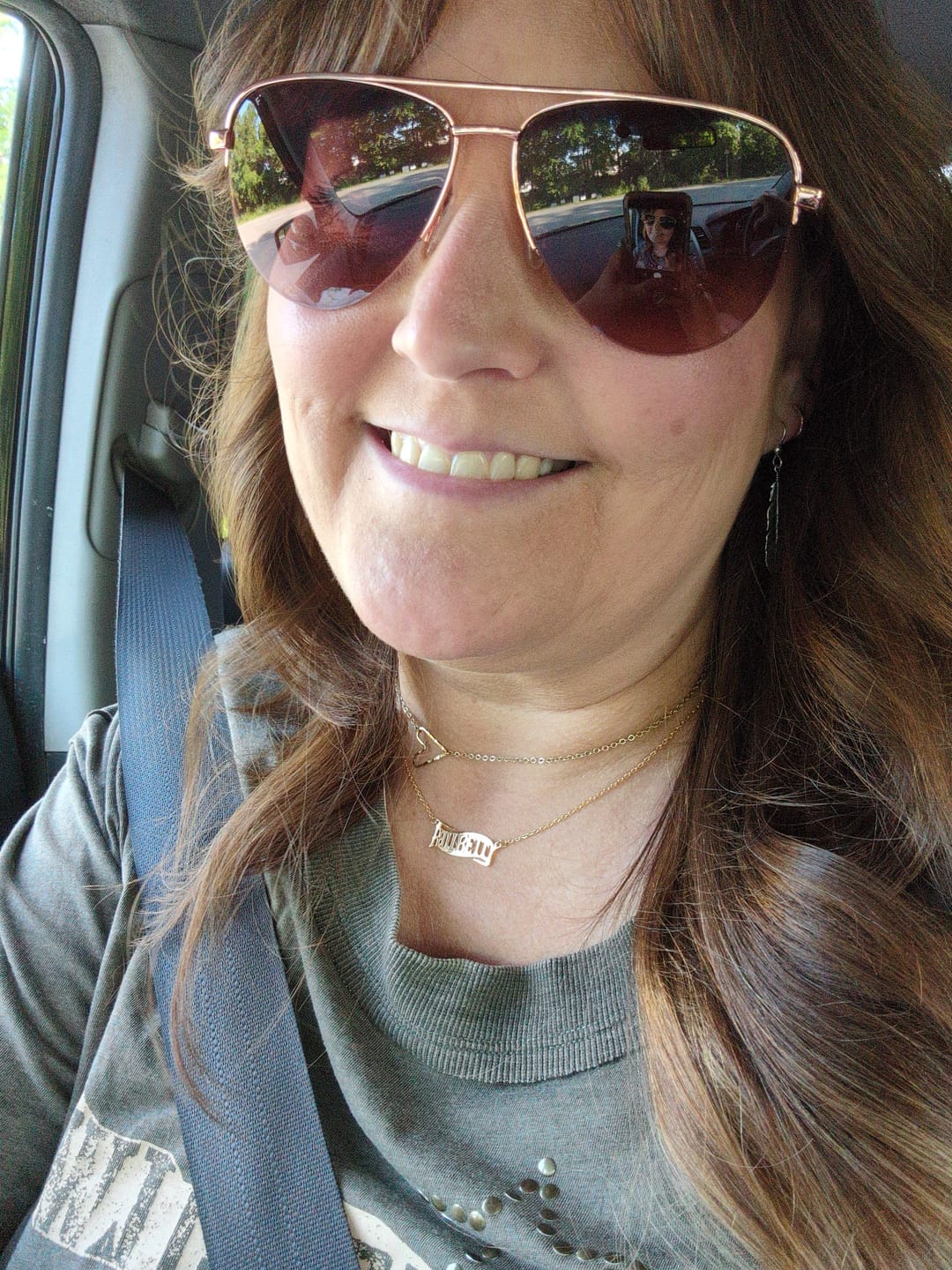 Customer photo review of Hillbetty Logo Necklace