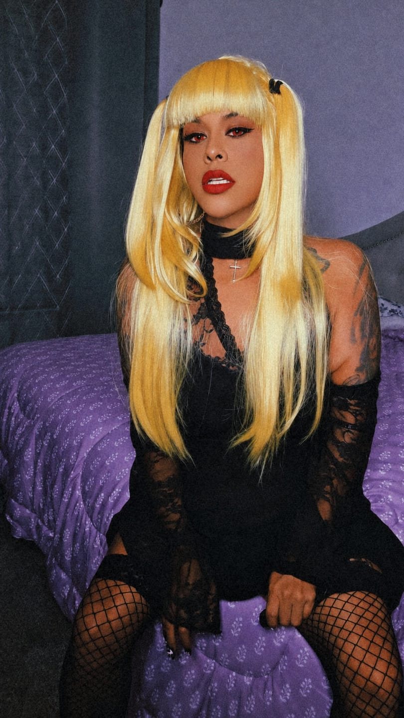 Customer photo review of Halloween Redout Prescription Colored Contact Lenses