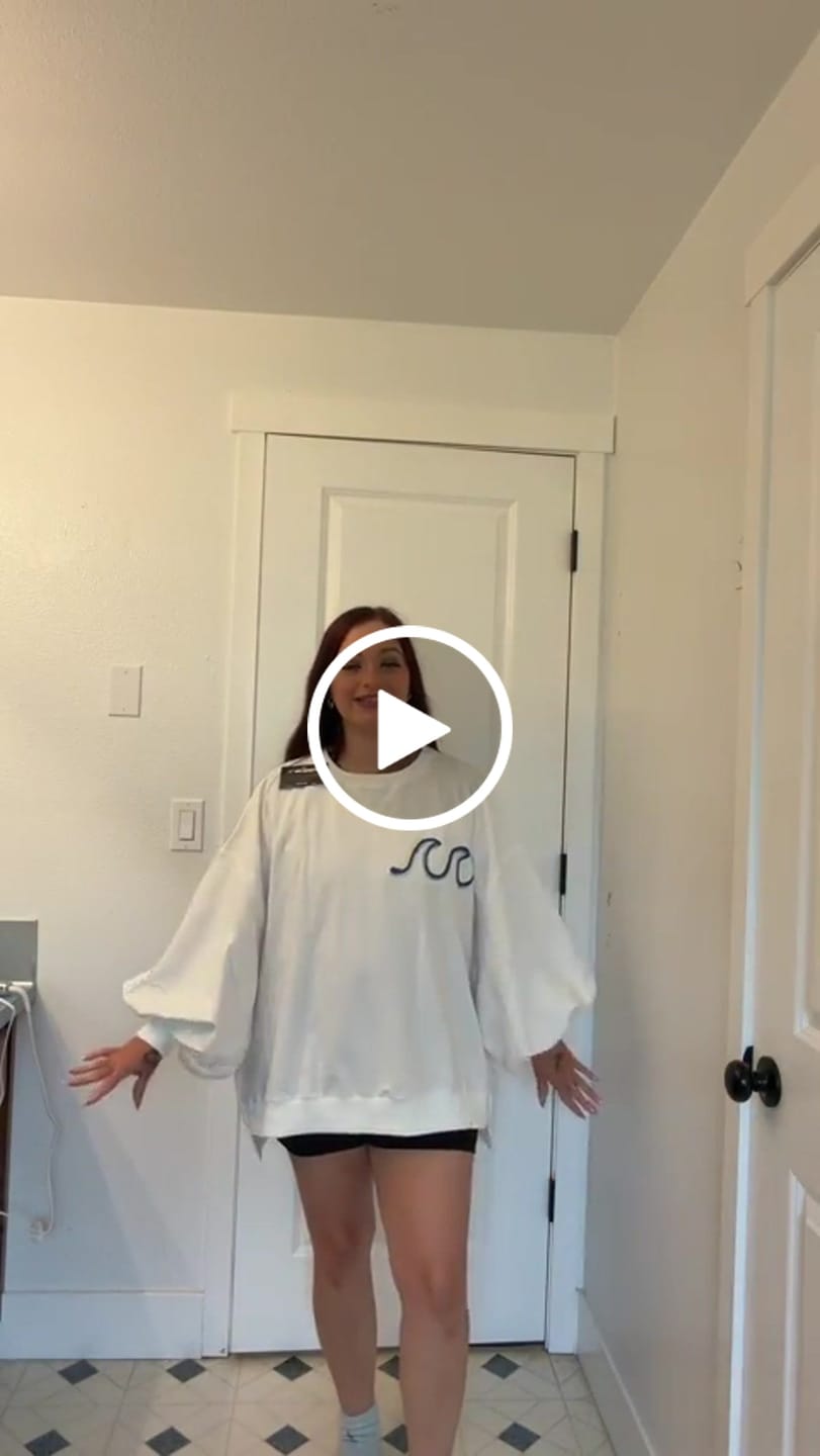 Customer video review of 'BEACH TIME' PAINTED SWEATSHIRT