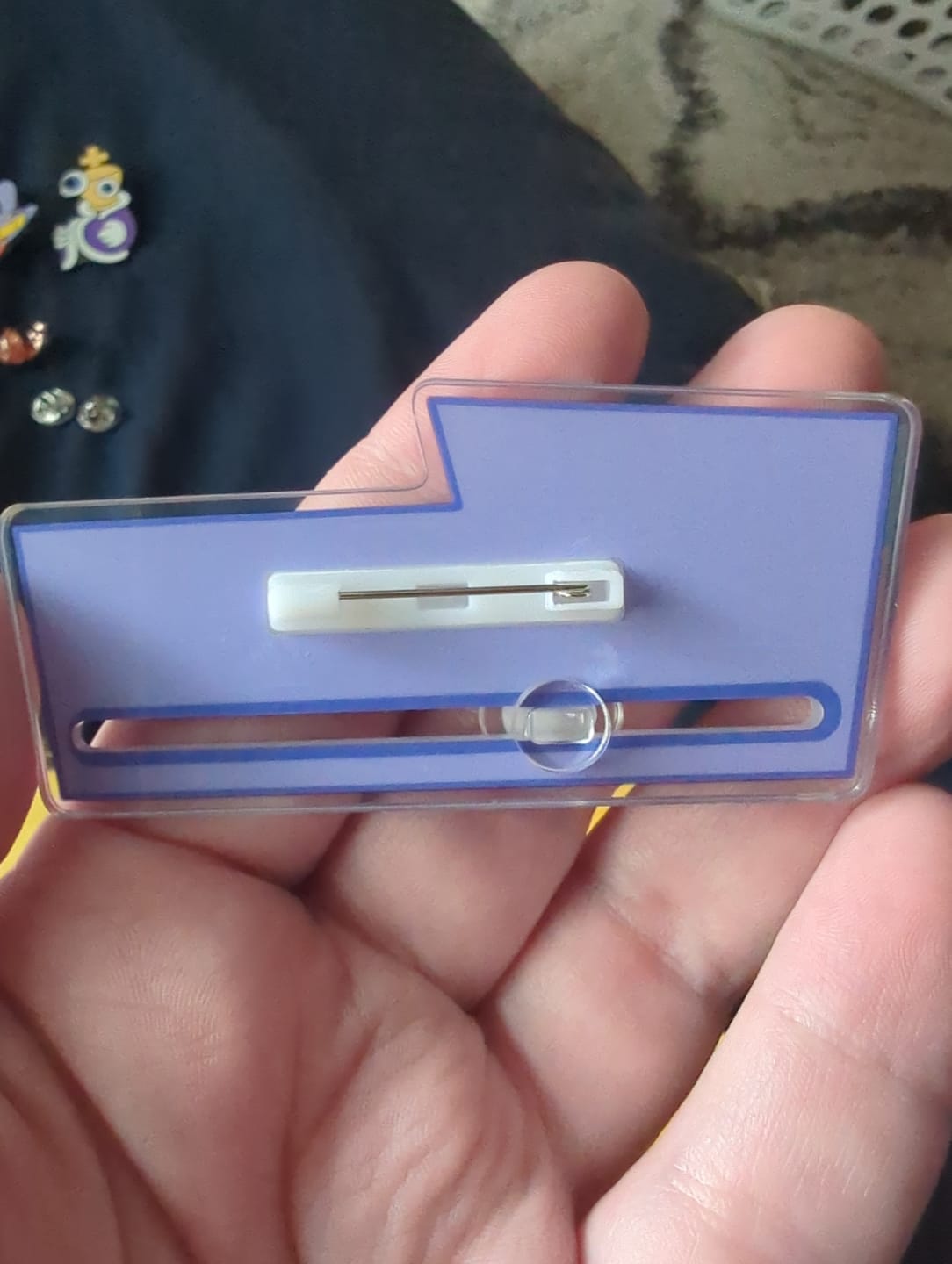 Customer photo review of Sliding Vote Pin