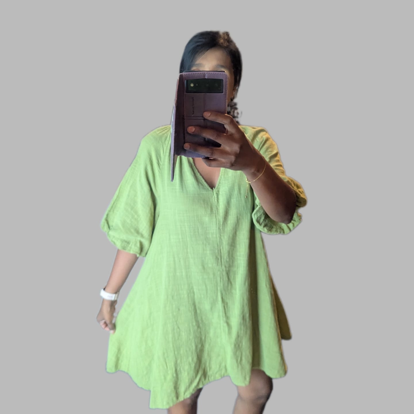 Customer photo review of FIORE DRESS - OLIVE