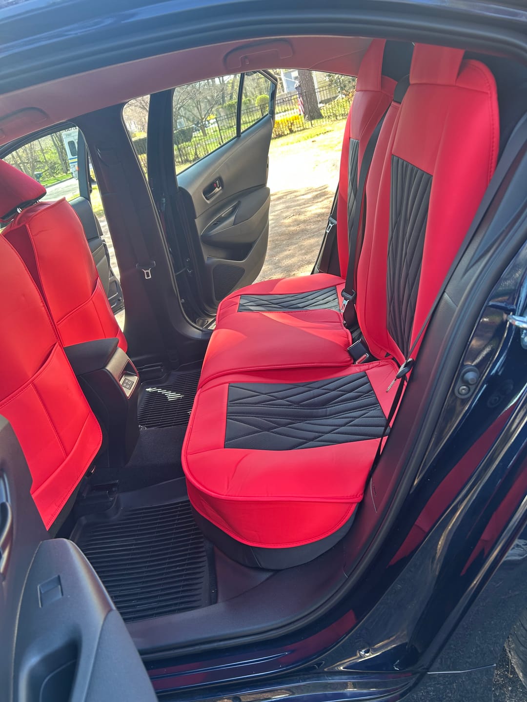 Customer photo review of Rear Row Bench Seat cover Add-on