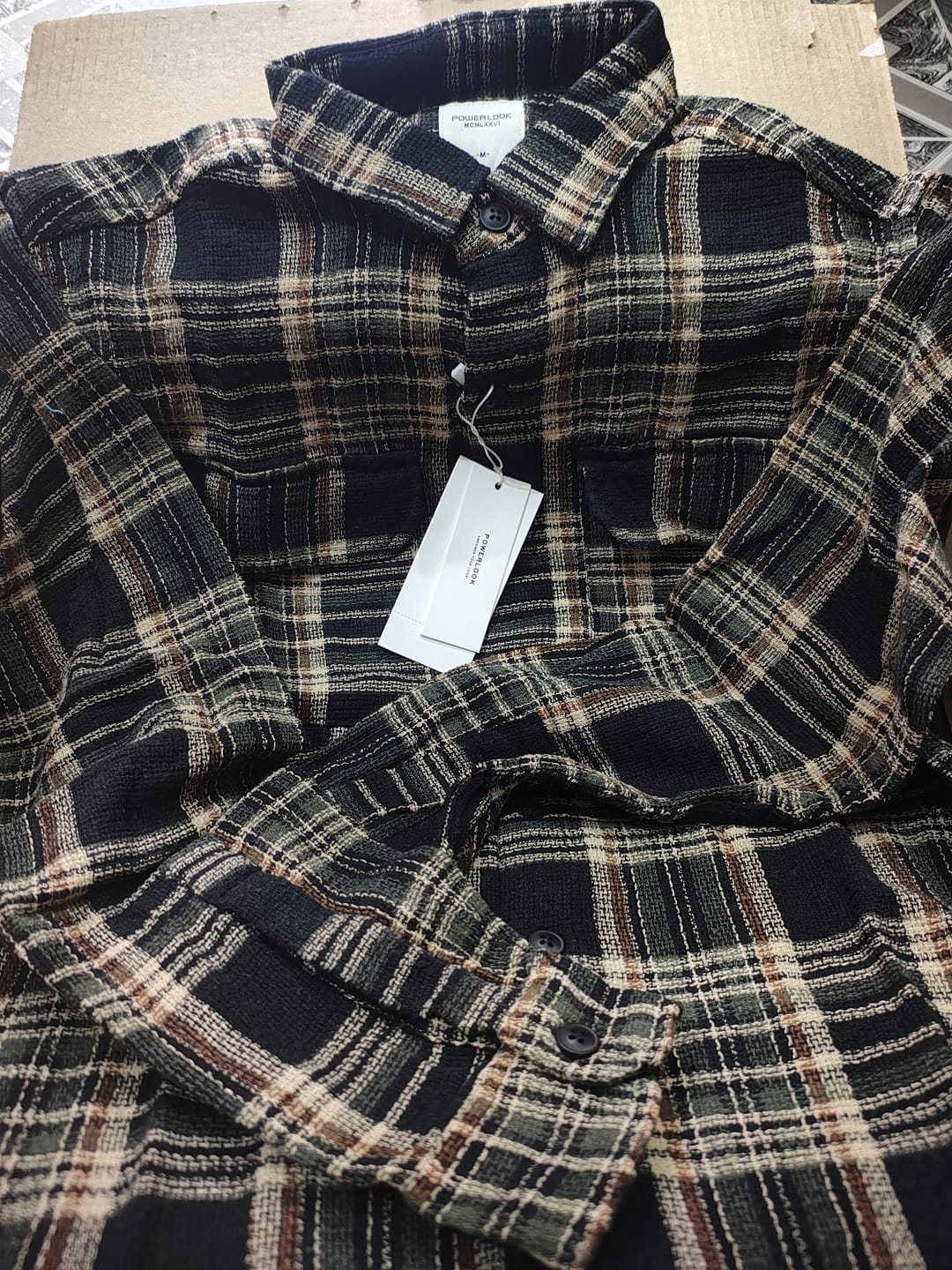 Customer photo review of Multicolor Checks Double Pockets Oversize Drop Shoulder Shirt