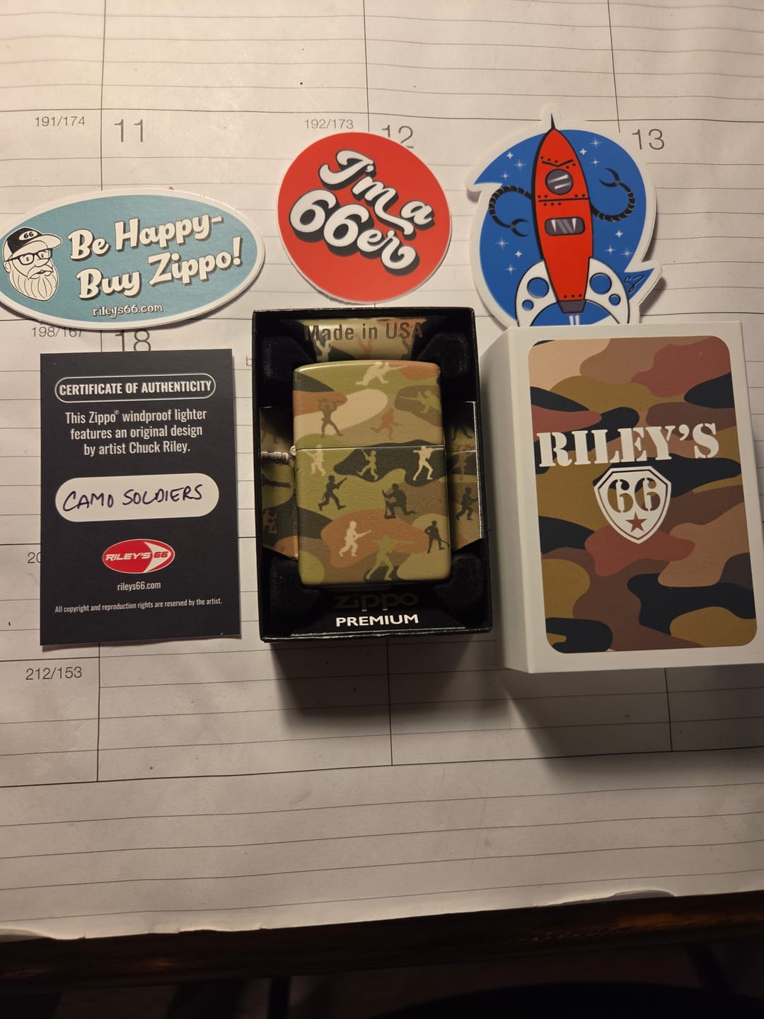 Customer photo review of Original Riley's 66 Camo Soldiers Zippo Lighter