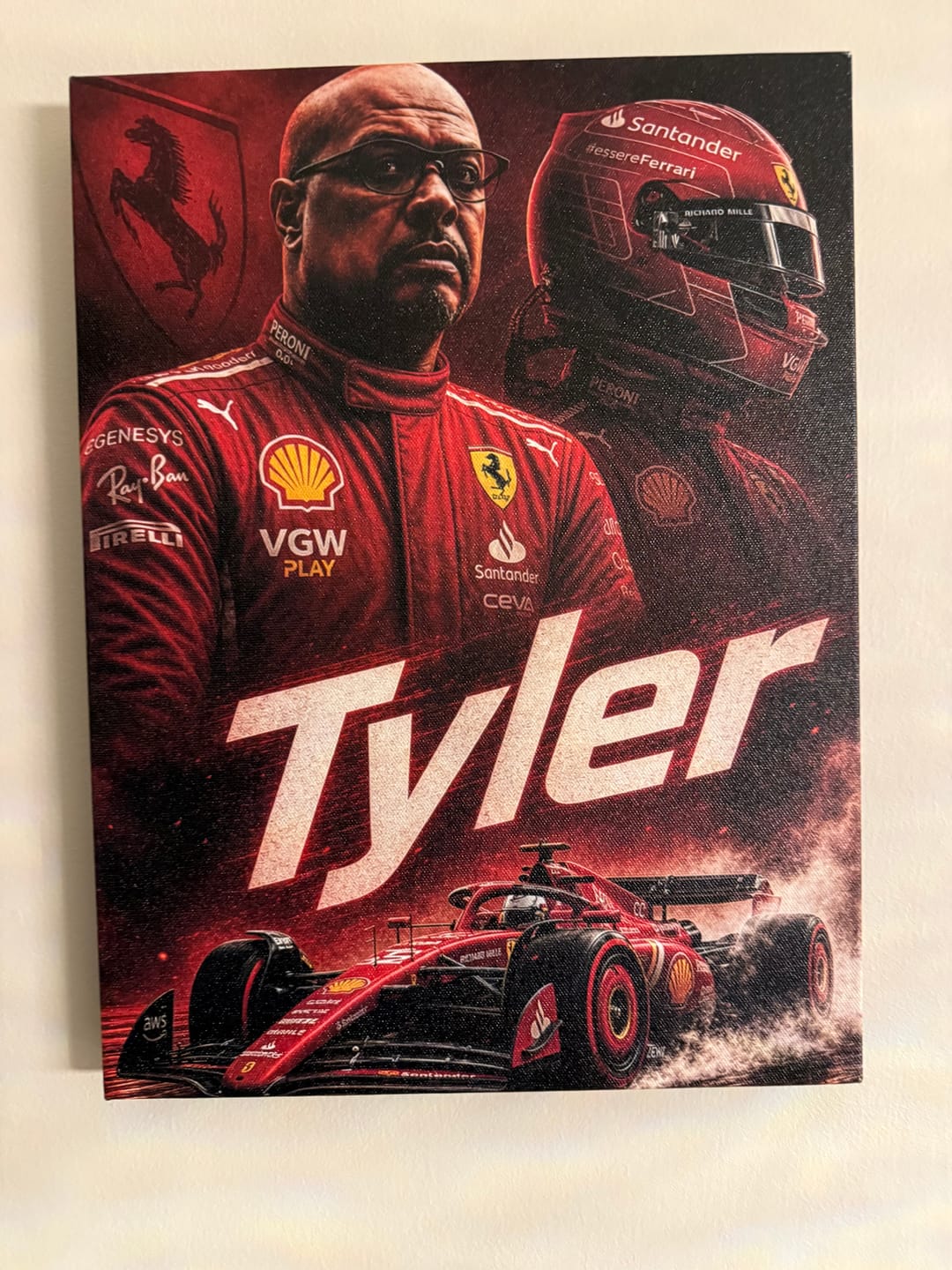 Customer photo review of Custom F1 Racing Portrait