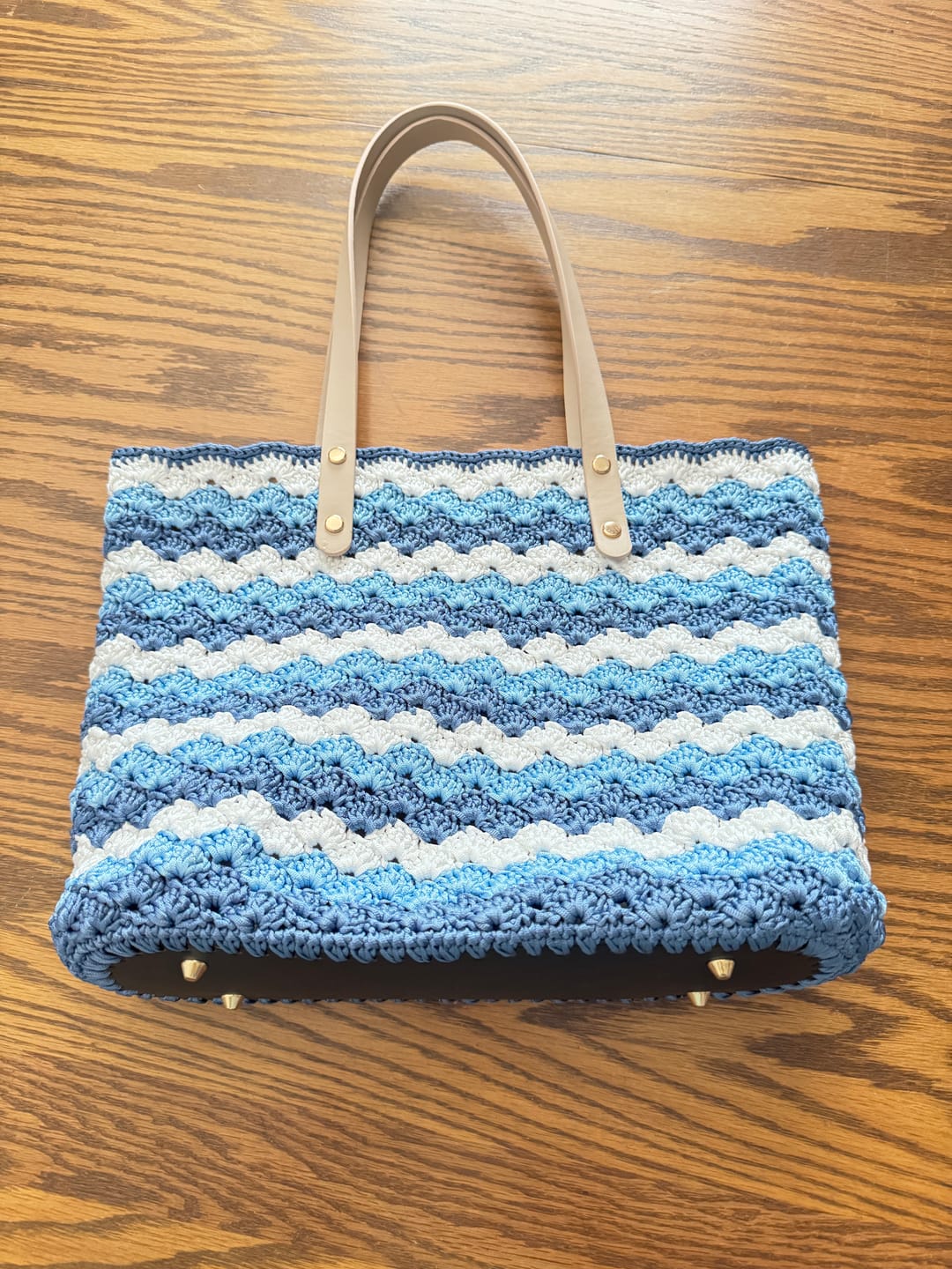 Customer photo review of Seabreaze Wave Tote Crochet Kit
