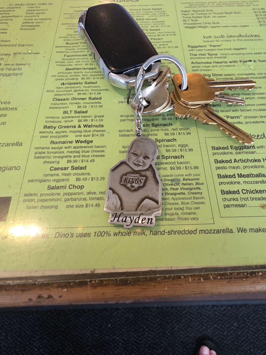 Customer photo review of Custom Photo Engraved Keychain
