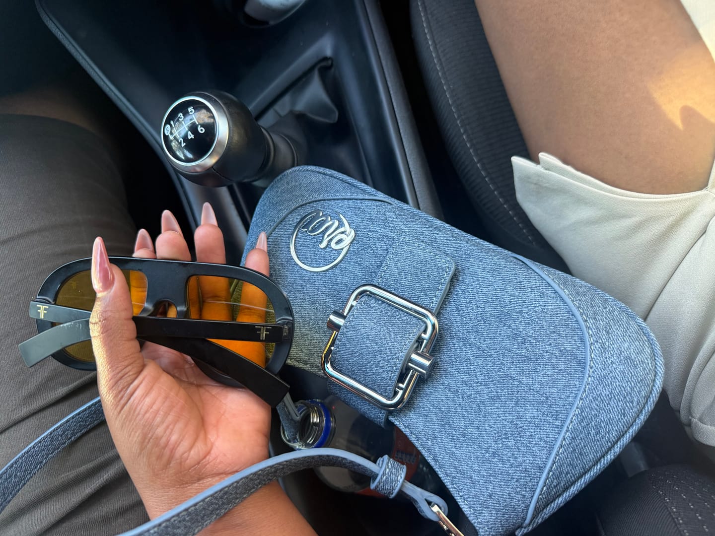 Customer photo review of Denim Lily Shoulder Bag