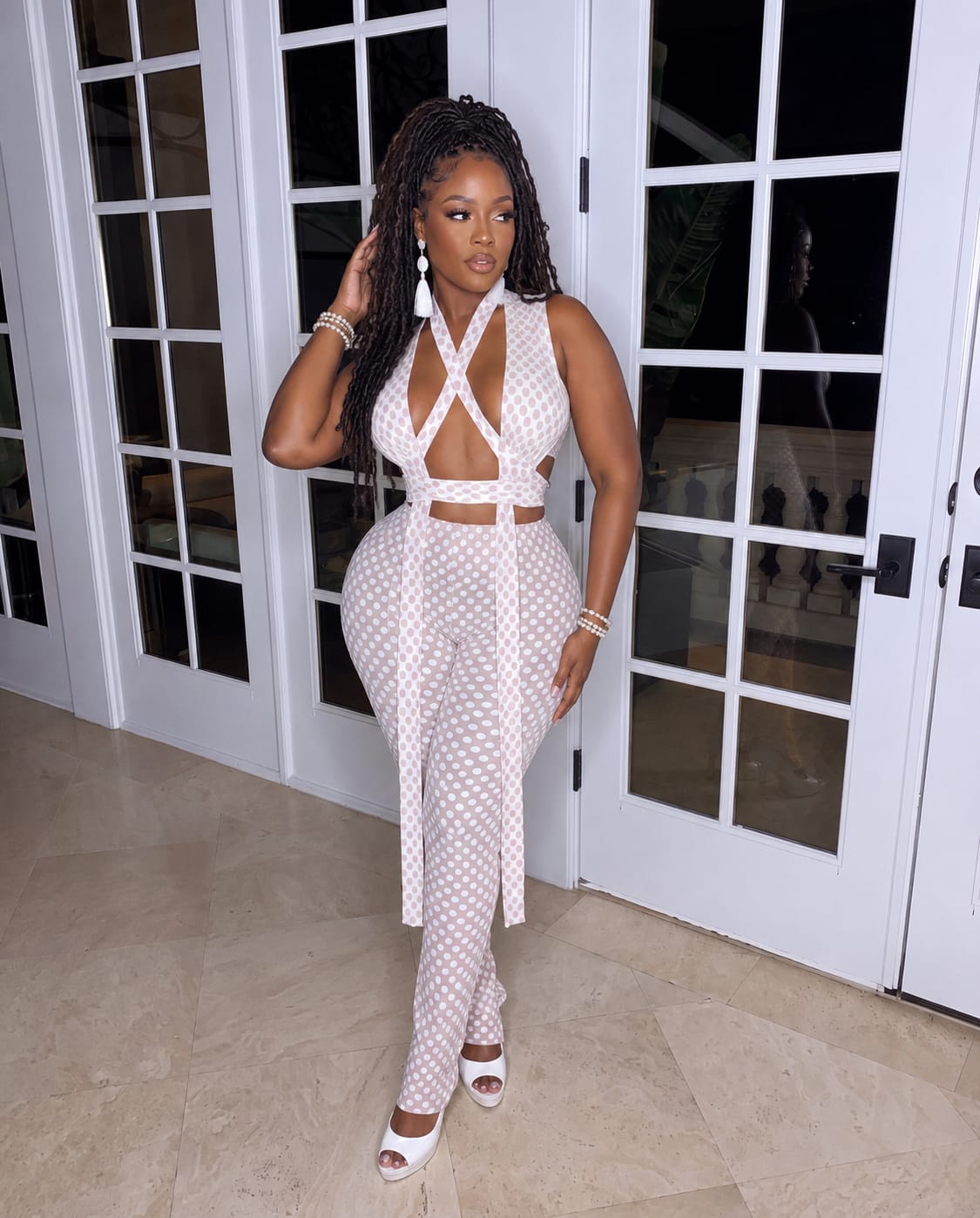 Customer photo review of Polka Dot Criss-Cross Set