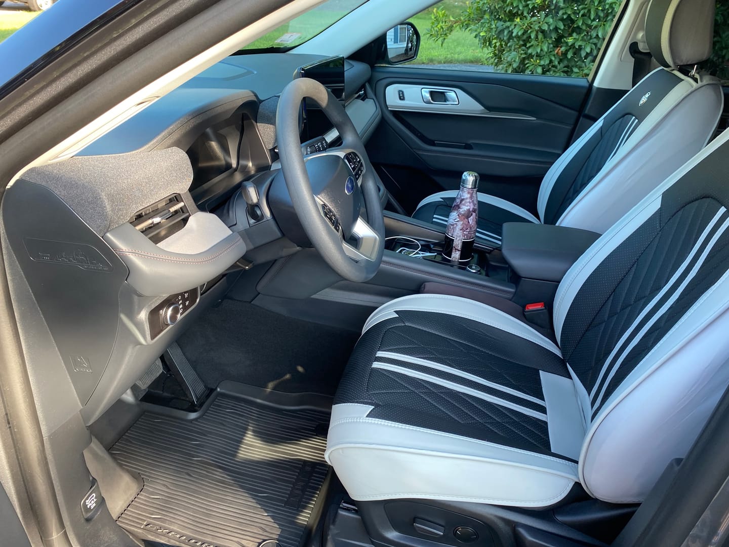 Customer photo review of Gray & Black Car Seat Covers
