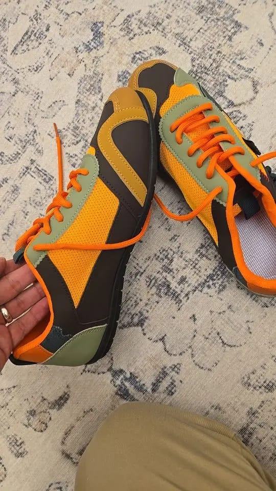 Customer photo review of Luca | Retro Colourblock Trainers