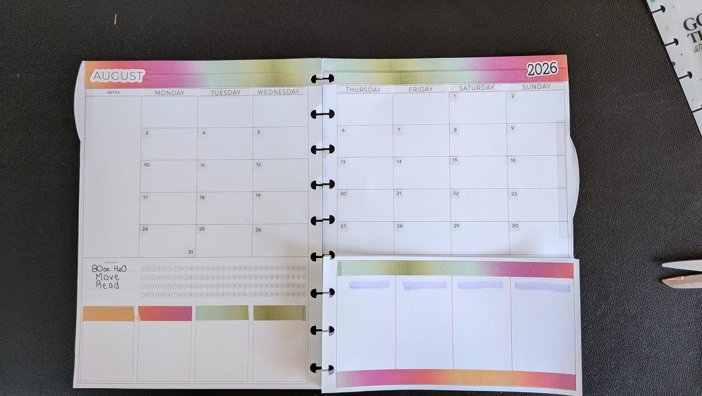 Customer photo review of The Scout | 3-Month Undated Planner Insert Pack | Discbound