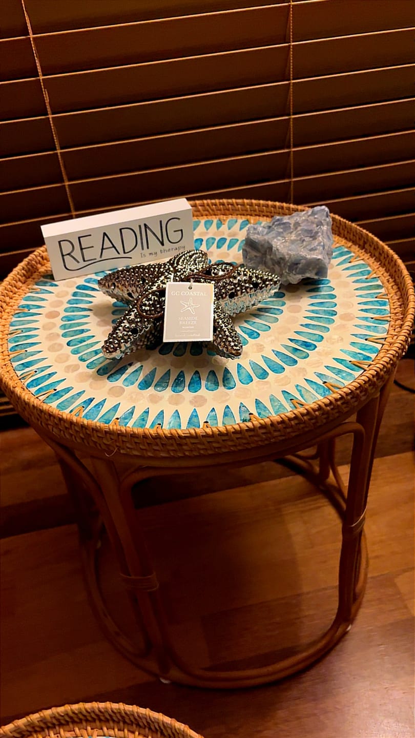 Customer photo review of Serene Rattan Table Set