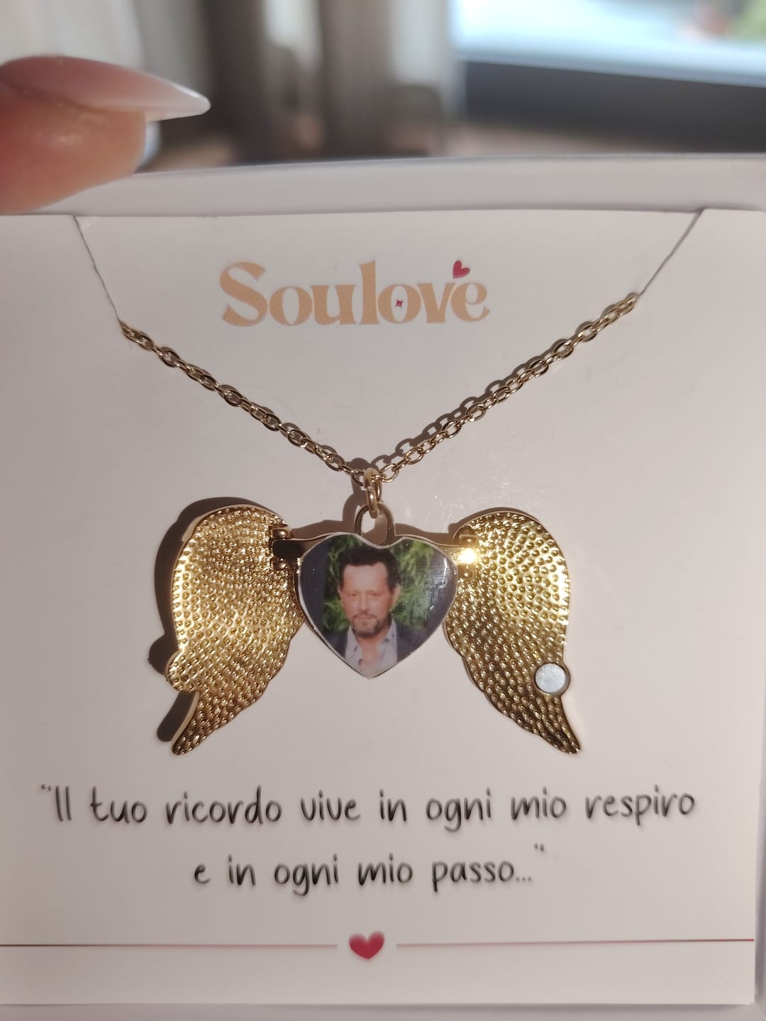 Customer photo review of Collana Angelo con Foto e Incisione ✦ Collana Eternal