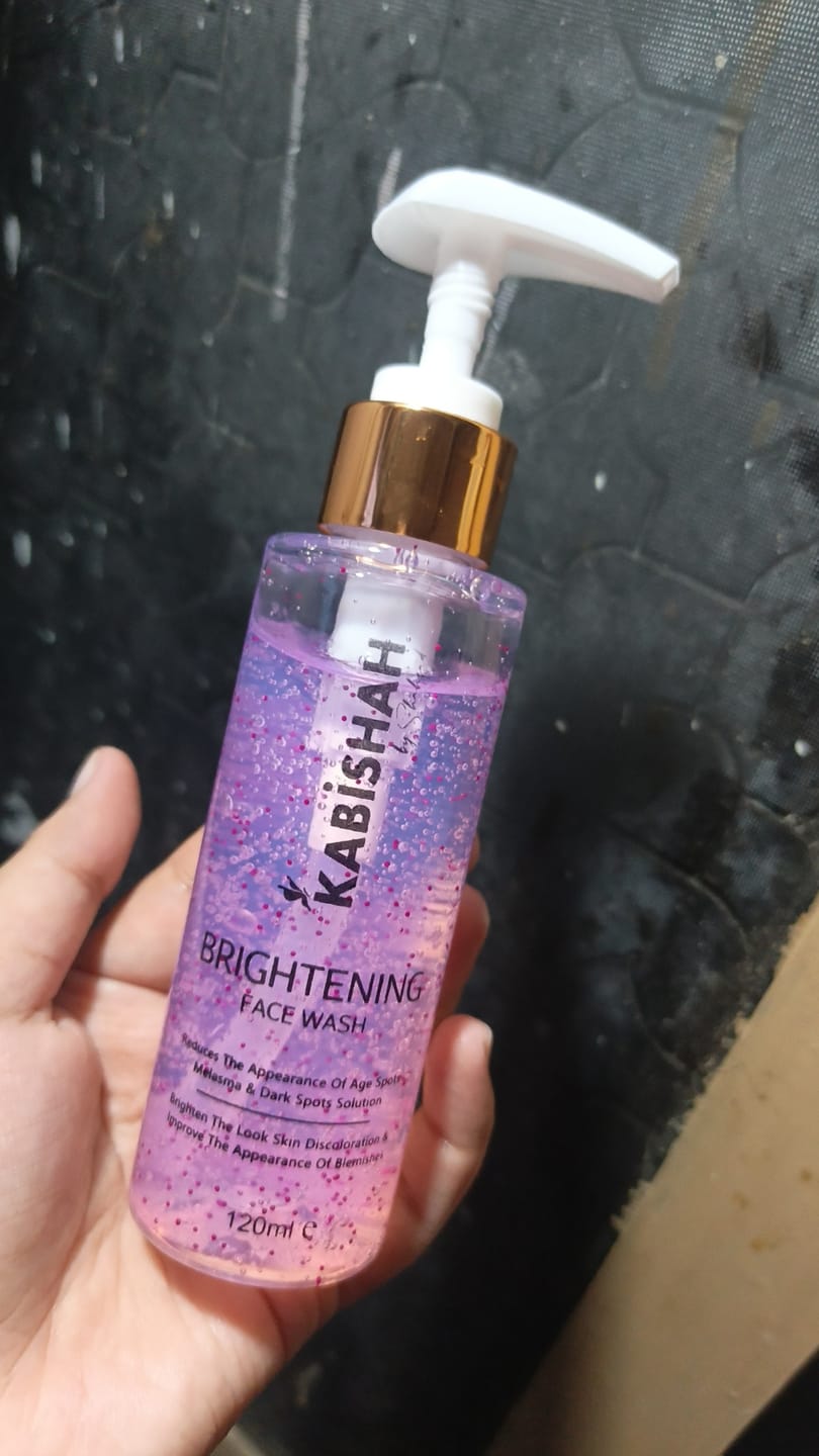Customer photo review of LuminaBright Whitening Face Wash