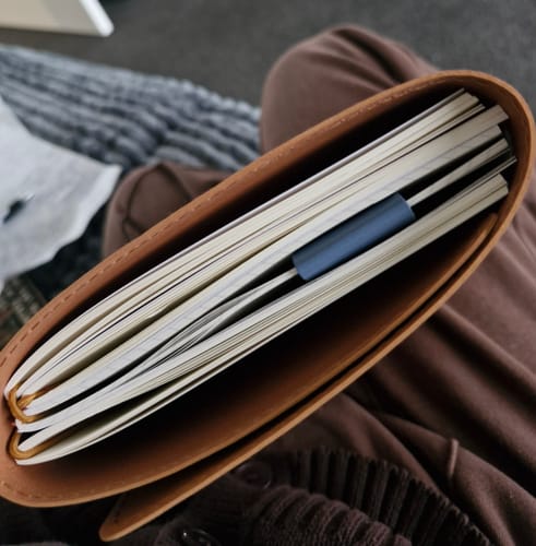 Customer photo review of Refillable Folio in Saddle Brown