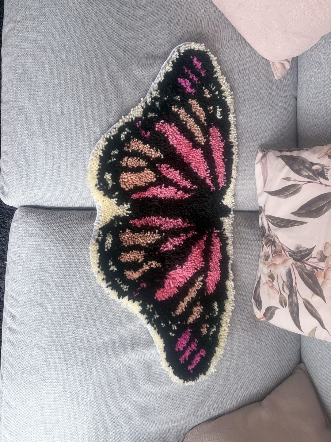 Customer photo review of Blush Butterfly - Rug Making Kit
