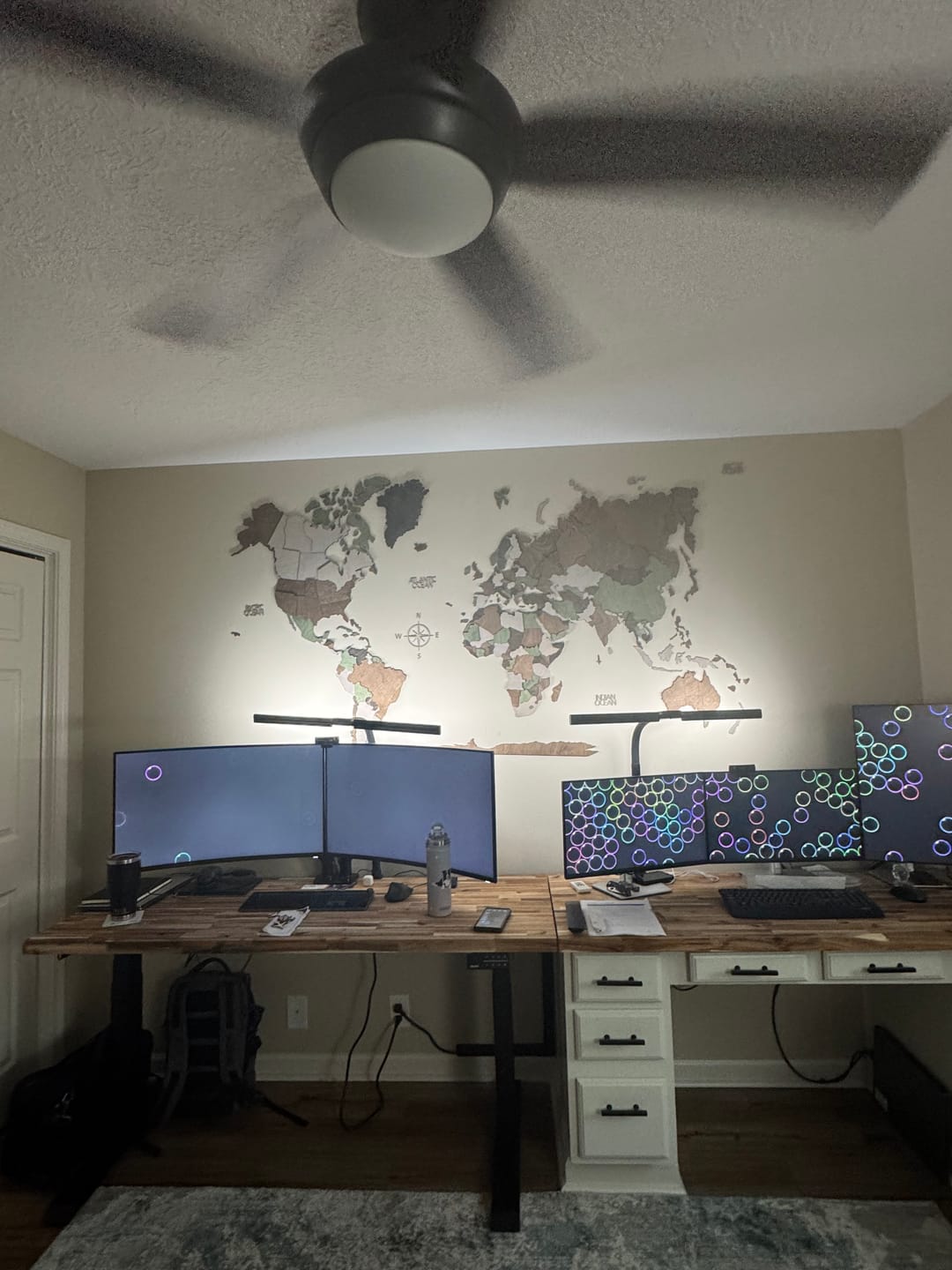 Customer photo review of 3D Wooden World Map Wall Decor -Rustic Style